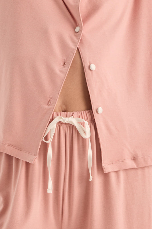 Harper Pink Modal Short PJ - Gingerlilly Sleepwear