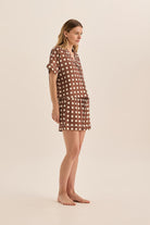 Jillian Brown Spot Short Set - Gingerlilly Sleepwear