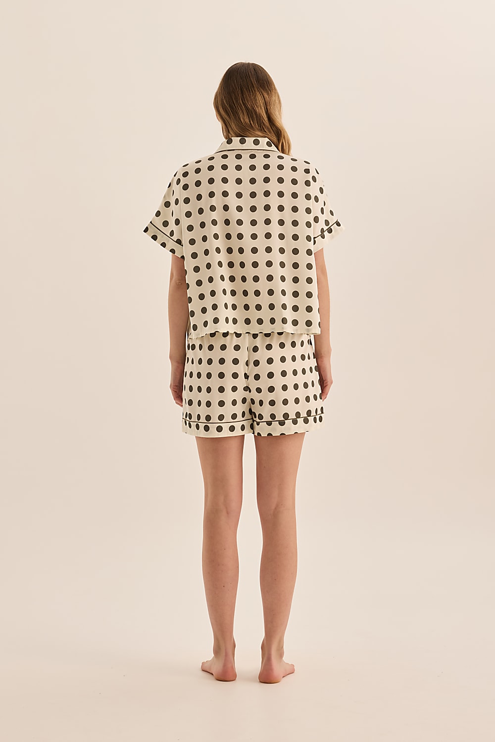 Jillian Olive Spot Short Set - Gingerlilly Sleepwear