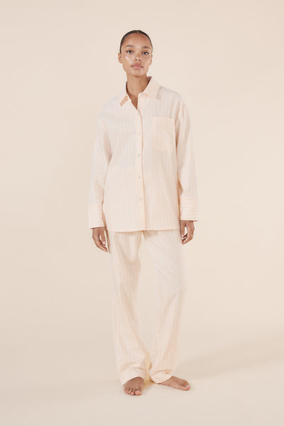 Josephine Pink Stripe Cotton PJ set