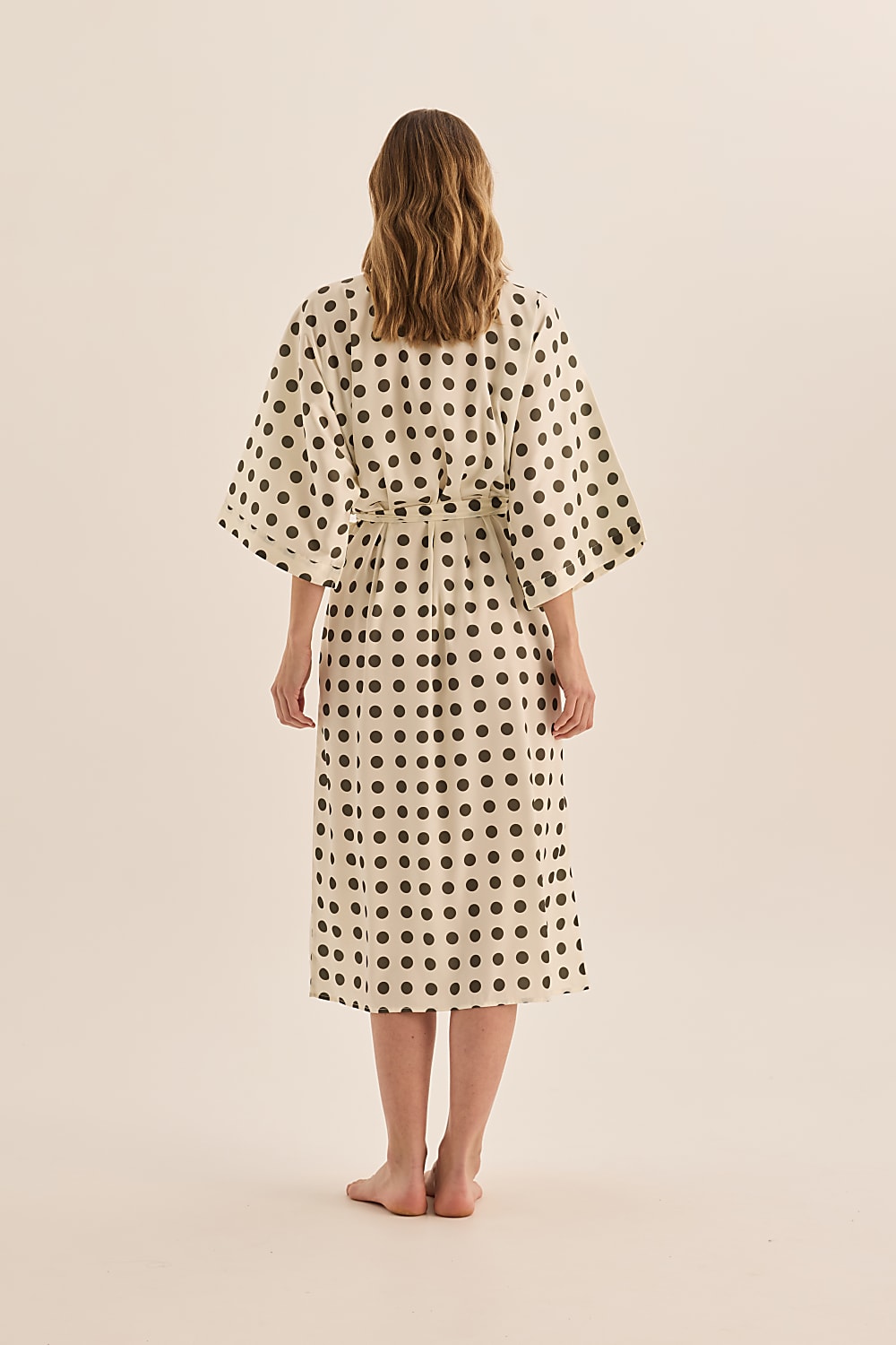 Lana Olive Spot Robe - Gingerlilly Sleepwear