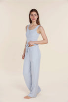 Liberty Ribbed Singlet Henley Top - Gingerlilly Sleepwear