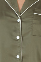 Luella Olive Silky Satin PJ Set - Gingerlilly Sleepwear