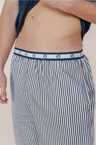 Gingerlilly Noah Cotton Short PJ Set - Navy Stripe - Detail