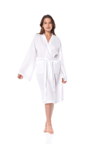Nola White Linen Robe - Gingerlilly Sleepwear