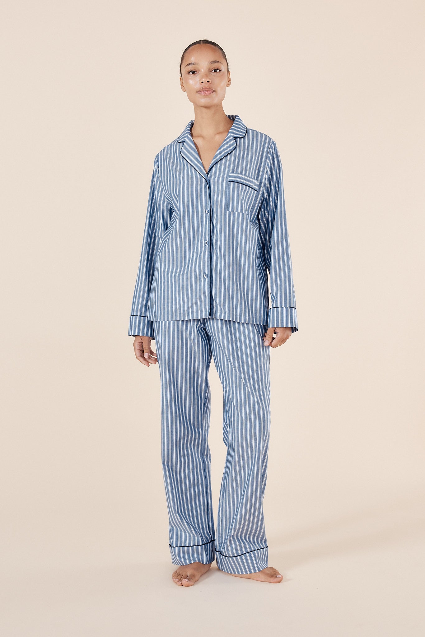 Octavia Cotton Stripe PJ set - Gingerlilly Sleepwear