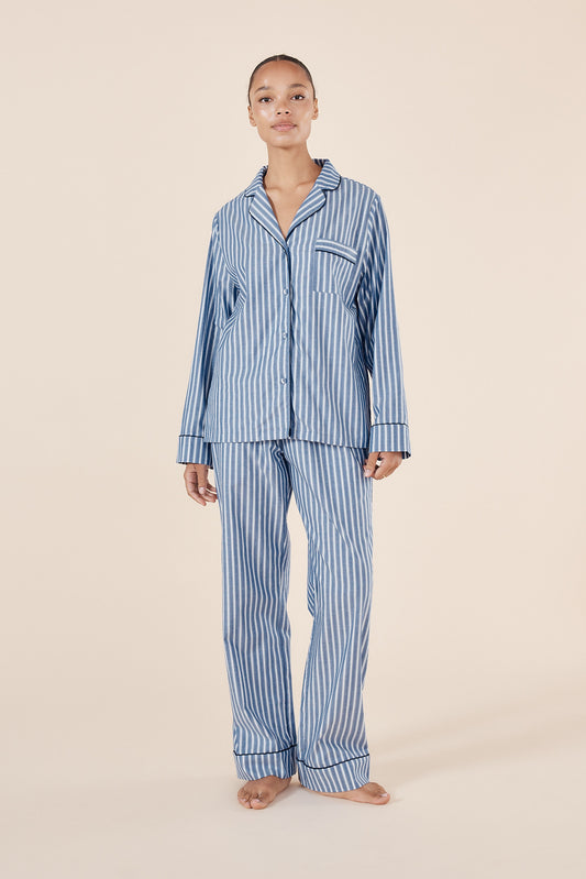 Octavia Cotton Stripe PJ set - Gingerlilly Sleepwear