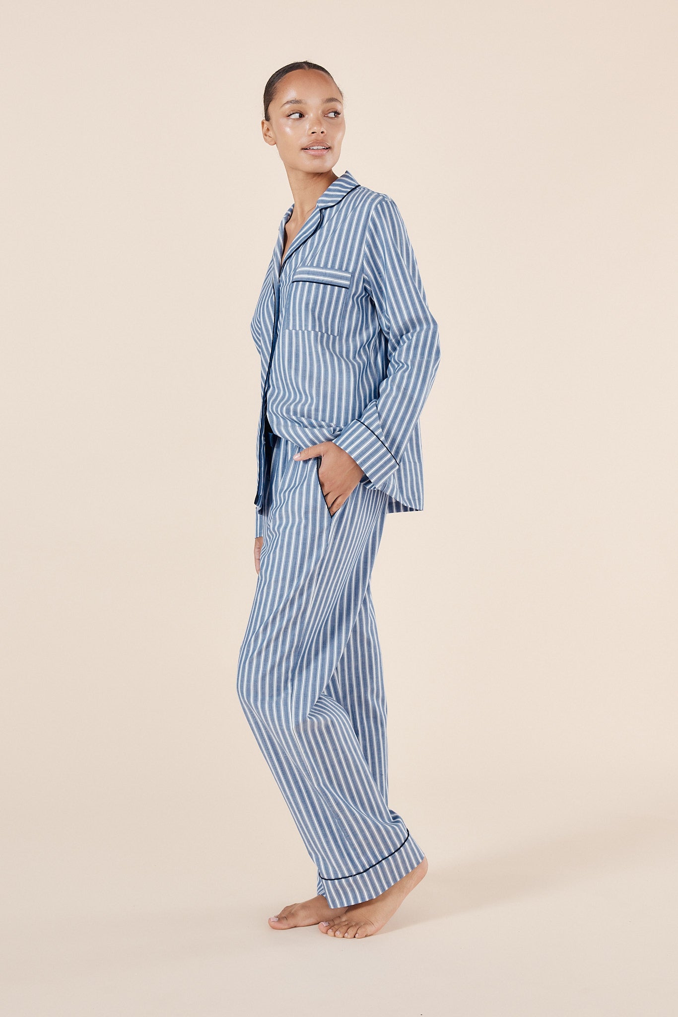 Octavia Cotton Stripe PJ set - Gingerlilly Sleepwear
