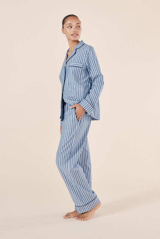 Octavia Cotton Stripe PJ set - Gingerlilly Sleepwear