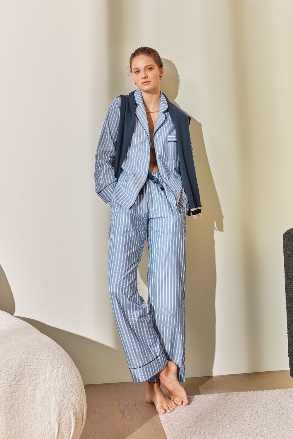 Octavia Cotton Stripe PJ set - Gingerlilly Sleepwear