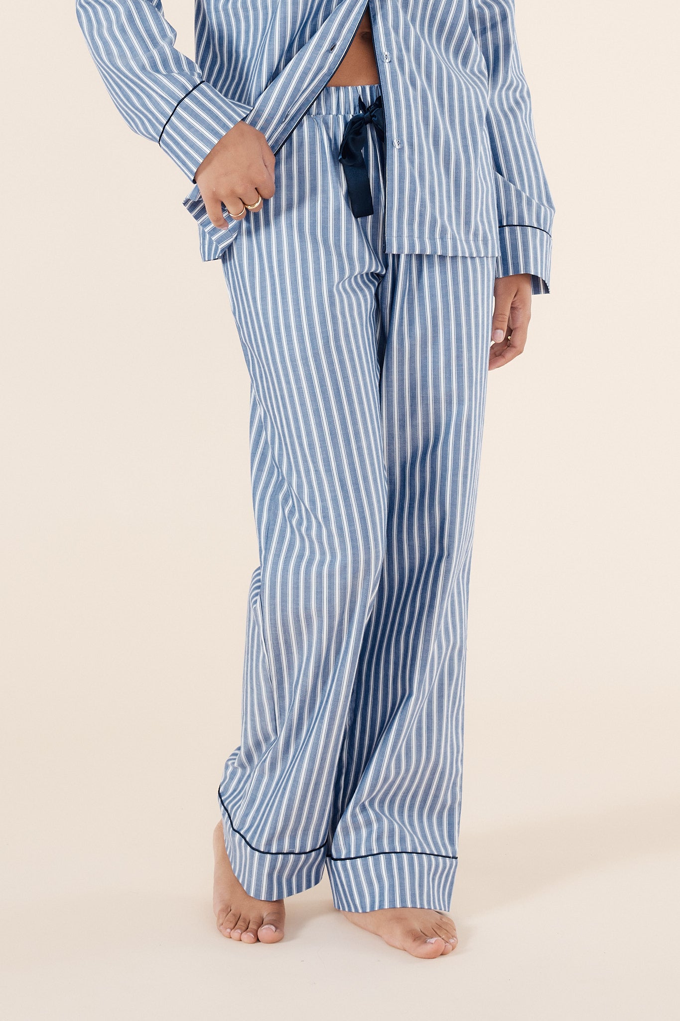 Octavia Cotton Stripe PJ set - Gingerlilly Sleepwear