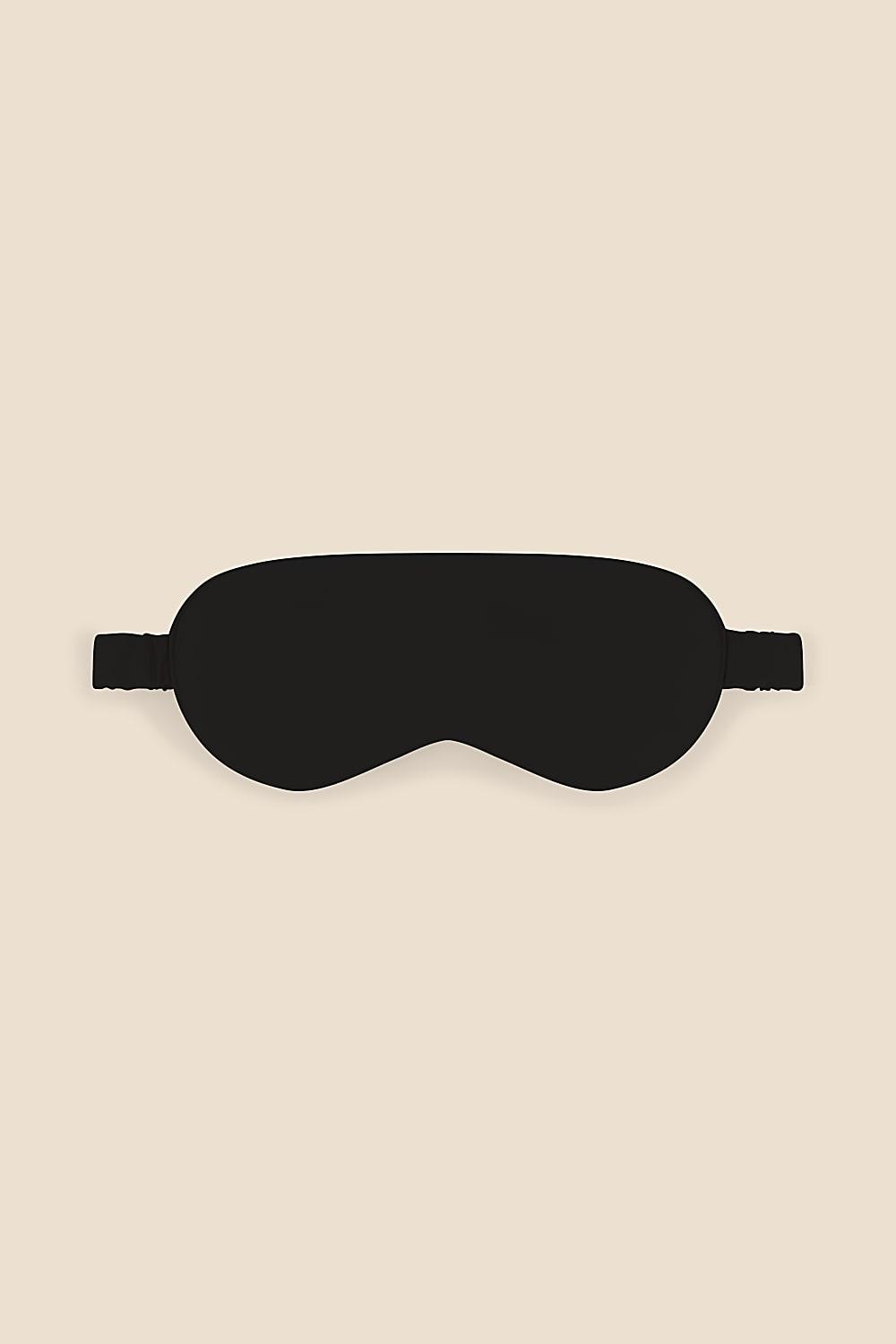 Opulent Black Pure Silk Eyemask - Gingerlilly Sleepwear