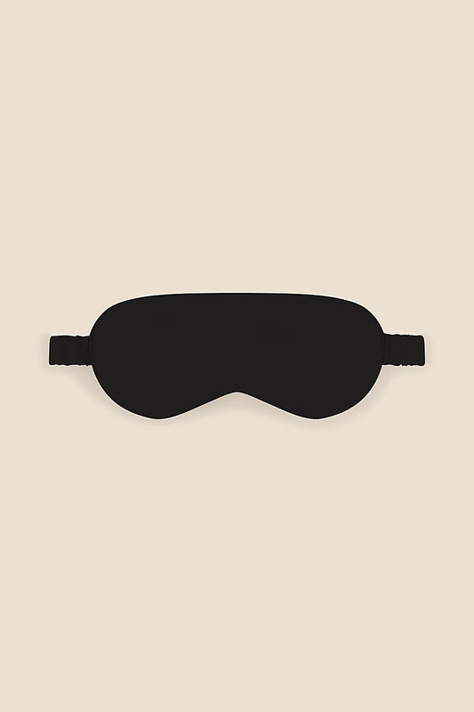 Opulent Black Pure Silk Eyemask - Gingerlilly Sleepwear