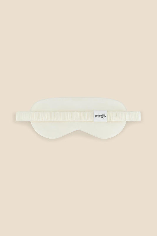 Opulent Ivory Pure Silk Eyemask - Gingerlilly Sleepwear