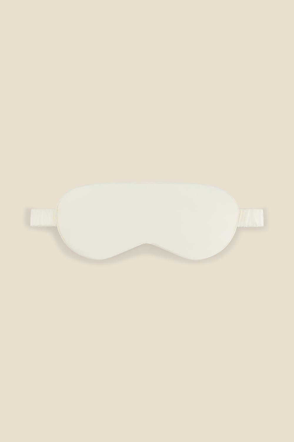 Opulent Ivory Pure Silk Eyemask - Gingerlilly Sleepwear