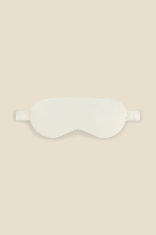Opulent Ivory Pure Silk Eyemask - Gingerlilly Sleepwear