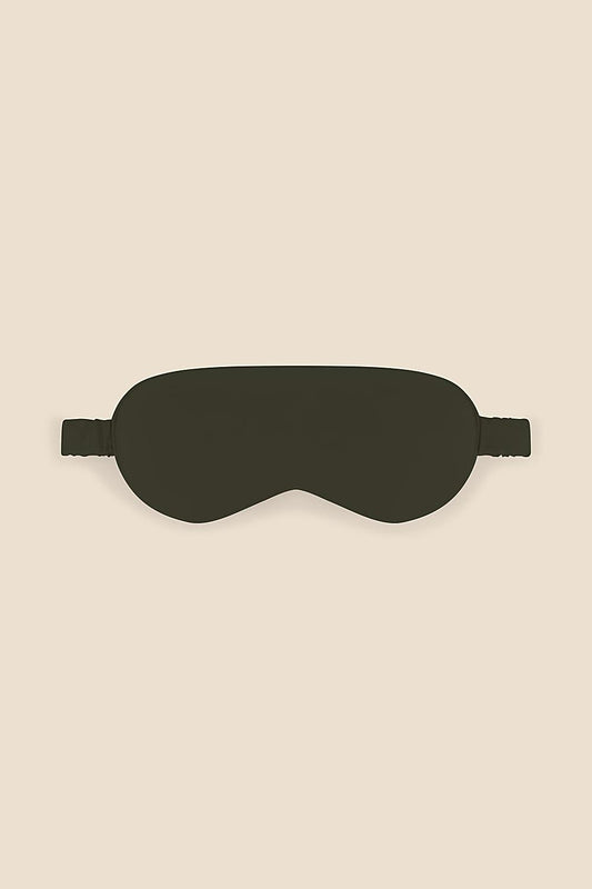 Opulent Olive Pure Silk Eyemask - Gingerlilly Sleepwear