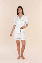 Gingerlilly Penelope Bamboo Short Set - Blue - Front