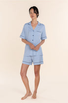 Gingerlilly Sadie Bamboo Short PJ Set - Blue - Front