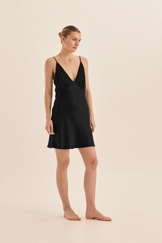 Seraphina Pure Silk Short Chemise - Gingerlilly Sleepwear
