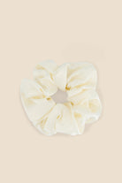 Gingerlilly Serene Pure Silk Ivory Scrunchie - Product