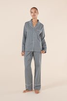 Gingerlilly Sky Diamond Cotton PJ Set - Navy - Front