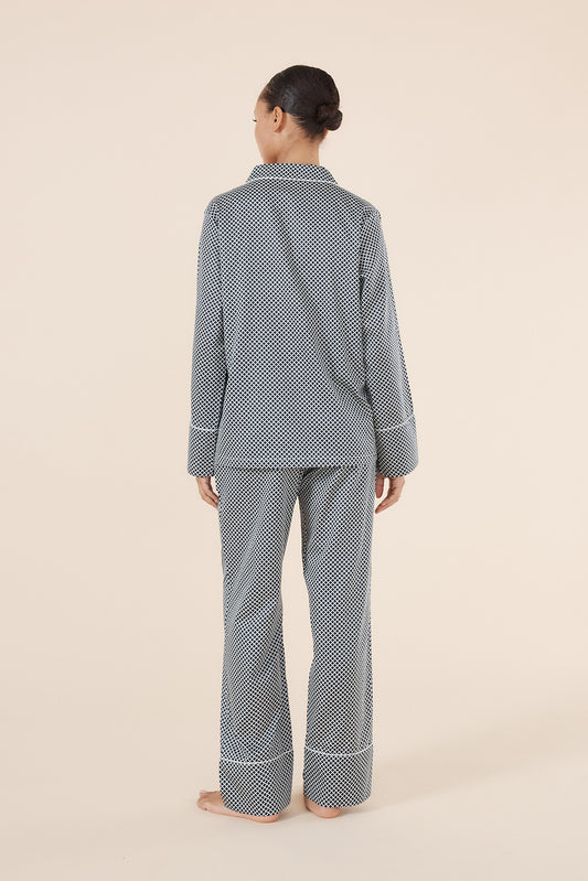 Sky Diamond Cotton PJ set - Gingerlilly Sleepwear