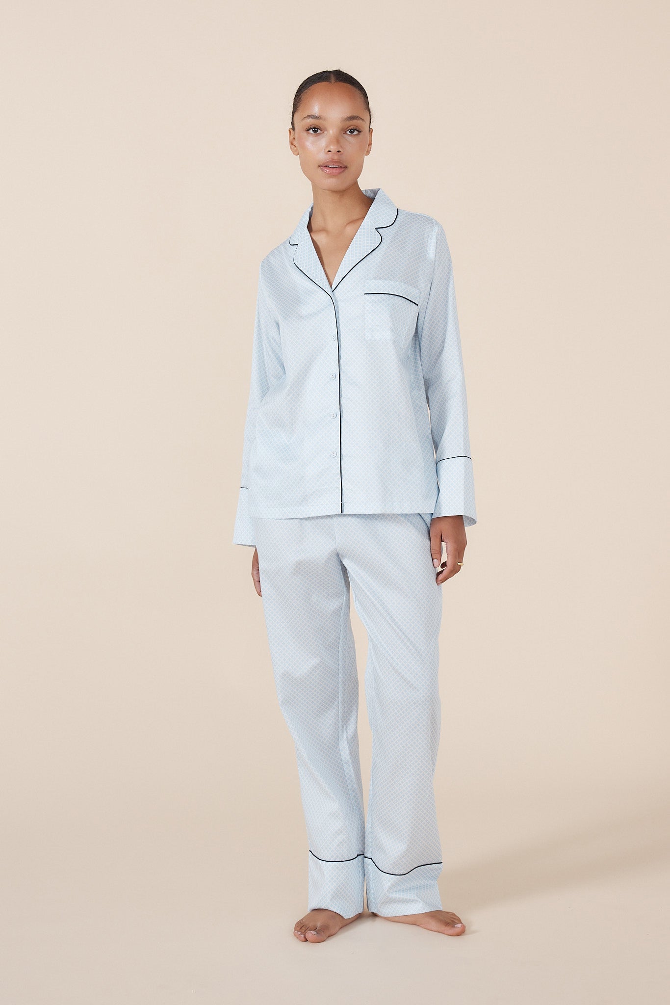 Sky Diamond Cotton PJ set - Gingerlilly Sleepwear
