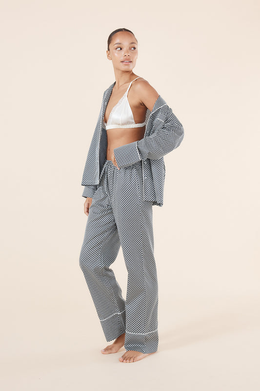 Sky Diamond Cotton PJ set - Gingerlilly Sleepwear