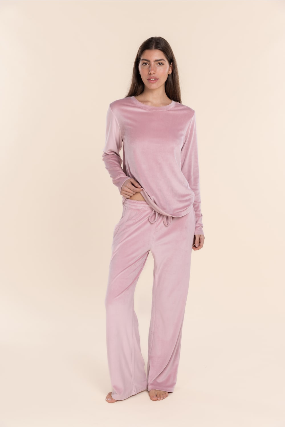 Thea Velour Lounge Set Dusty Pink | Women’s Loungewear Set