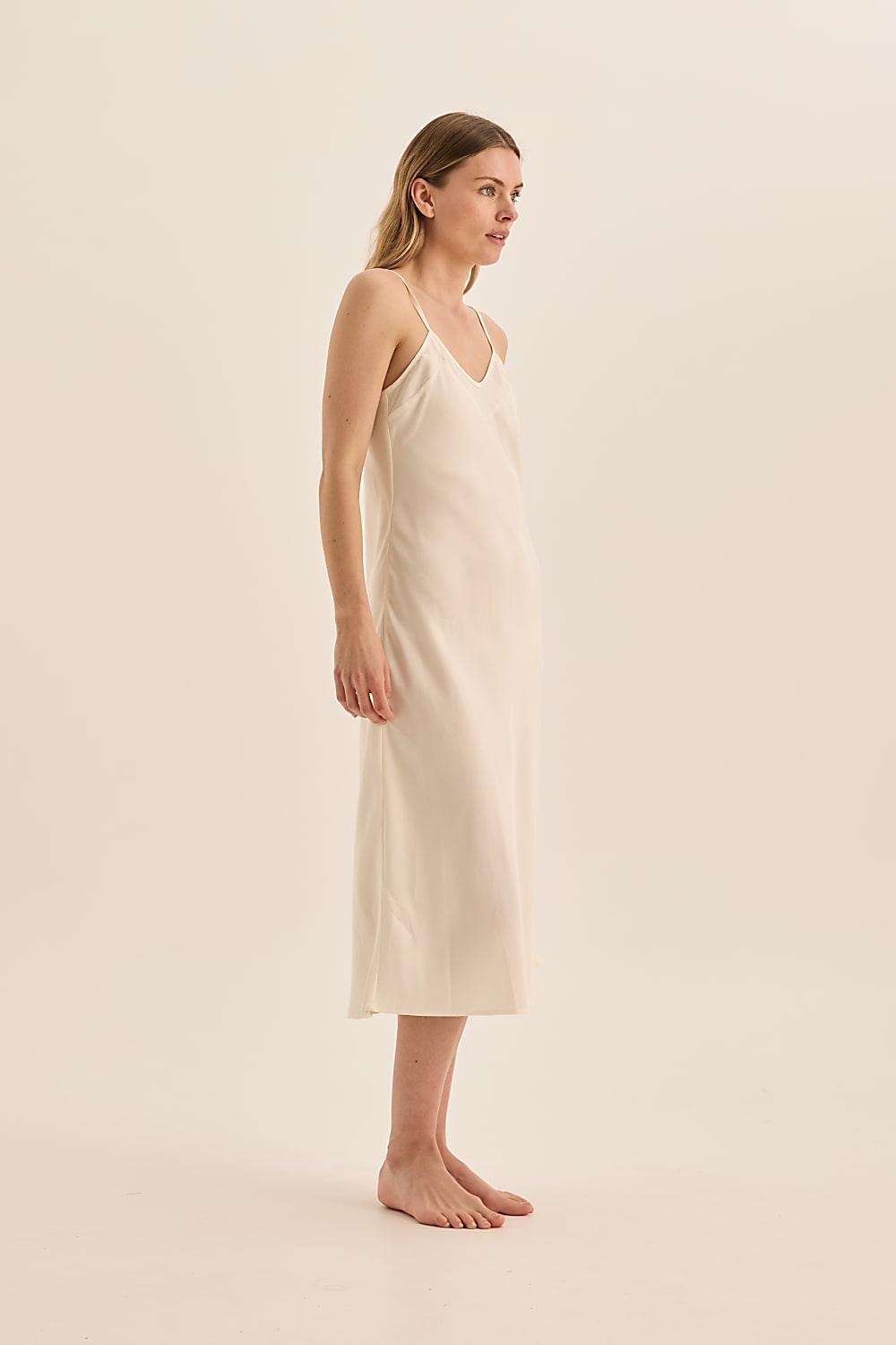 Yana Satin Ivory Slip Dress - Gingerlilly Sleepwear